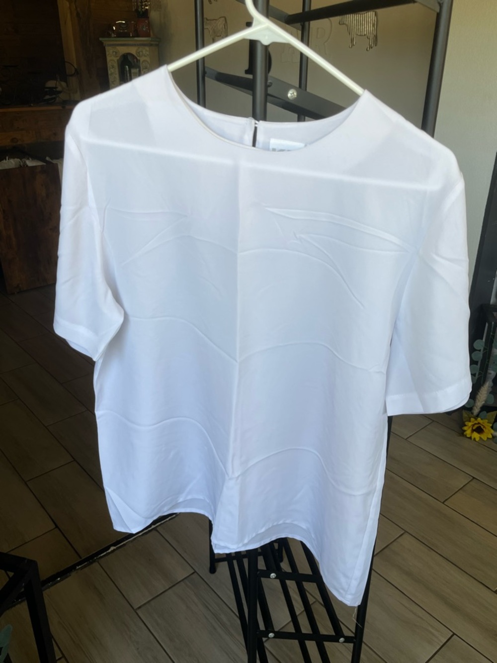 Crisp White Short Sleeve Blouse